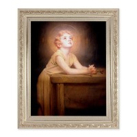 10" x 12" Ornate Silver Frame with a Chambers: Thy Will be Done Print