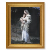 10" x 12" Gold Leaf Finish Beveled Frame with 8" x 10" Divine Innocence Textured Art