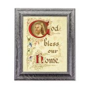 10 1/2" x 12 1/2" Grey Oak Finish Frame with an 8" x 10" Christ House Blessing Print
