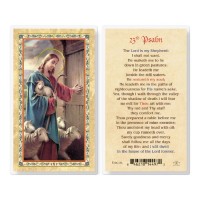 25pk - Twenty Third Psalm- Good Sheprd  Gold Stamped Laminated Holy Card  Pk 25