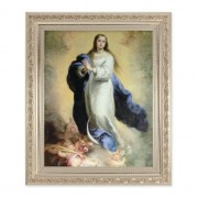 10" x 12" Ornate Silver Frame with a Murillo: Immaculate Conception Print