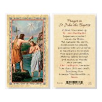 25pk - Prayer To St. John The Baptist Hot Gold Stamped Lam Inc Of 25