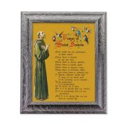 10 1/2" x 12 1/2" Grey Oak Finish Frame with an 8" x 10" Prayer of Saint Francis Print