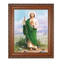 10" x 12" Ornate Wood Frame with an 8" x 10" Saint Jude Print