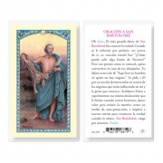 25pk - Oraicion A San Bartolome Laminated Holy Card Pk 25