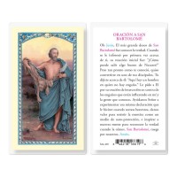 25pk - Oraicion A San Bartolome Laminated Holy Card Pk 25