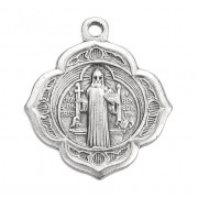 25pk - 3/4" Saint Benedict Oxidized Medal   sold in inc of 25
