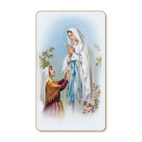 Our Lady of Lourdes with Bernadette Prayer-Card