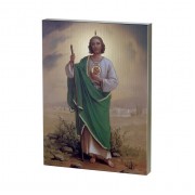 7 1/2" x 10" Saint Jude Gold Embossed Wood Plaque