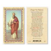 St Paul - Prayer For Patience Laminated Holy Card. Inc. of 25