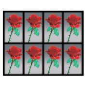Aurora Red Rose Eight-Up Micro Perforated Holy Cards