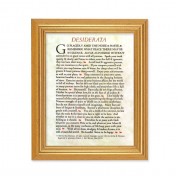 10" x 12" Gold Leaf Finish Beveled Frame with 8" x 10" Desiderata Textured Art