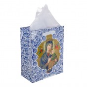 10pk - Gift Bag with Tissue Paper Our Lady Of Perpetual Help Large 15" x 12" inc of 10