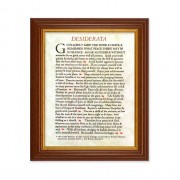 10 1/2" x 12 1/2" Walnut Finish Beveled Frame with 8" x 10" Desiderata Textured Art 10 1/2" x 12 1/2" Walnut Finish Beveled Frame with 8" x 10" Desiderata Textured Art