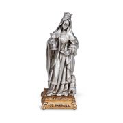 4 1/2" Pewter Saint Barbara Statue Gift Boxed