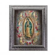 10.5" X 12.5" Grey Oak Finish Frame with 8"x10" Our Lady of Guadalupe Print