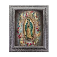10.5" X 12.5" Grey Oak Finish Frame with 8"x10" Our Lady of Guadalupe Print