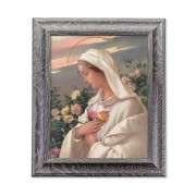8"X10" Mystical Rose Print in 10.5" X 12.5" Grey Oak Finish Frame