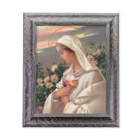 8"X10" Mystical Rose Print in 10.5" X 12.5" Grey Oak Finish Frame