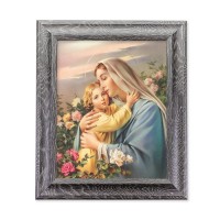 8"x10" Madonna and Child Print in 10.5" x 12.5"Grey Oak Finish Frame