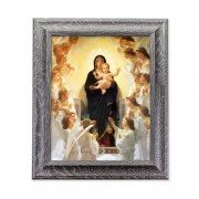 8" X 10" Bouguereau: Queen of Angels Print in 10.5" X 12.5" Grey Oak Finish Frame