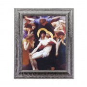 8"X10" Bouguereau: Pieta in 10.5" X 12.5" Grey Oak Finish Frame