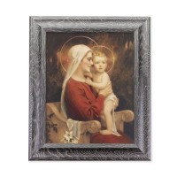 8" x 10" Chambers: Madonna and Child Print in 10.5" x 12.5"Grey Oak Finish Frame