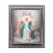8"X10" Queen of Heaven Print in 10.5" X 12.5" Grey Oak Finish Frame