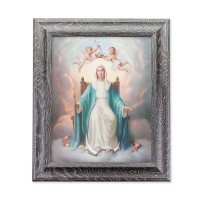 8"X10" Queen of Heaven Print in 10.5" X 12.5" Grey Oak Finish Frame