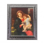 8"X10" Madonna of the Grapes Print in 10.5" X 12.5" Grey Oak Finish Frame