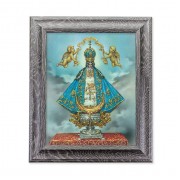 8"X10" Virgen De San Juan Print in 10.5" X 12.5" Grey Oak Finish Frame