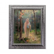 8" X 10" Madonna of the Woods Print in 10.5" X 12.5" Grey Oak Finish Frame