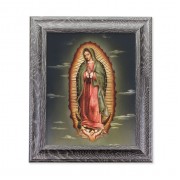 8"X10" Our Lady of Guadalupe Print in 10.5" X 12.5" Grey Oak Finish Frame