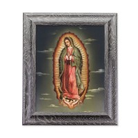 8"X10" Our Lady of Guadalupe Print in 10.5" X 12.5" Grey Oak Finish Frame