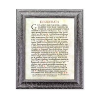10 1/2" x 12 1/2" Grey Oak Finish Frame with an 8" x 10" Desiderata Print