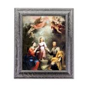 10 1/2" X 12 1/2" Grey Oak Finish Frame with an 8" X 10" Heavenly and Earthly Trinities Print