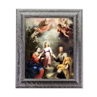 10 1/2" X 12 1/2" Grey Oak Finish Frame with an 8" X 10" Heavenly and Earthly Trinities Print