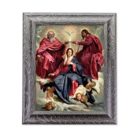 8" X 10" Crowning of Mary Print in an 10.5" X 12.5" Grey Oak Finish Frame