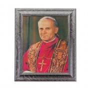 10 1/2" x 12 1/2" Grey Oak Finish Frame with an 8" x 10" Pope John Paul II Print 10 1/2" x 12 1/2" Grey Oak Finish Frame with an 8" x 10" Pope John Paul II Print