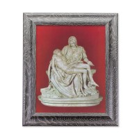 10 1/2" x 12 1/2" Grey Oak Finish Frame with an 8" x 10" The Pieta Print