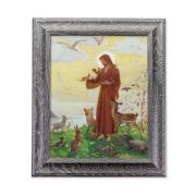 10 1/2" x 12 1/2" Grey Oak Finish Frame with an 8" x 10" Saint Francis Print