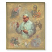 8" x 10" Gold Plaque Frame with a St. John Paul II Print