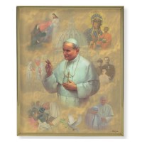 8" x 10" Gold Plaque Frame with a St. John Paul II Print