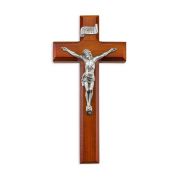 9" Two Tone Cross with Fine Pewter Corpus