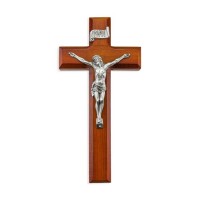 9" Two Tone Cross with Fine Pewter Corpus