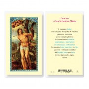 25pk - Oracion a San Sebastian, Martir laminated Holy Card Pk 25