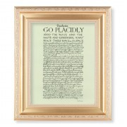 10 1/4" x 12 1/4" Satin Gold Frame with an 8" x 10" Go Placidly Print
