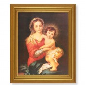 10" x 12" Gold Leaf Finish Beveled Frame with 8" x 10" Murillo: Madonna and Child Textured Art