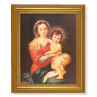 10" x 12" Gold Leaf Finish Beveled Frame with 8" x 10" Murillo: Madonna and Child Textured Art