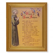 10" x 12" Gold Leaf Finish Beveled Frame with 8" x 10" Prayer of St. Francis Textured Art